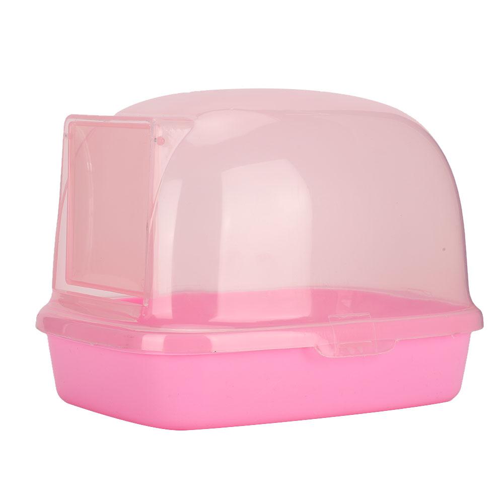 

Hamster Automatic Door Open Close Bathtub Small Pet Cleaning Bathroom House (Pink)