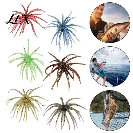 Tear Resistant Soft Baits 2Pcs Bionic Sea Urchin Lure, 11cm/10g Floating Topwater Artificial Durable TPE Lures Bait, Fuzzy Lure for Freshwater