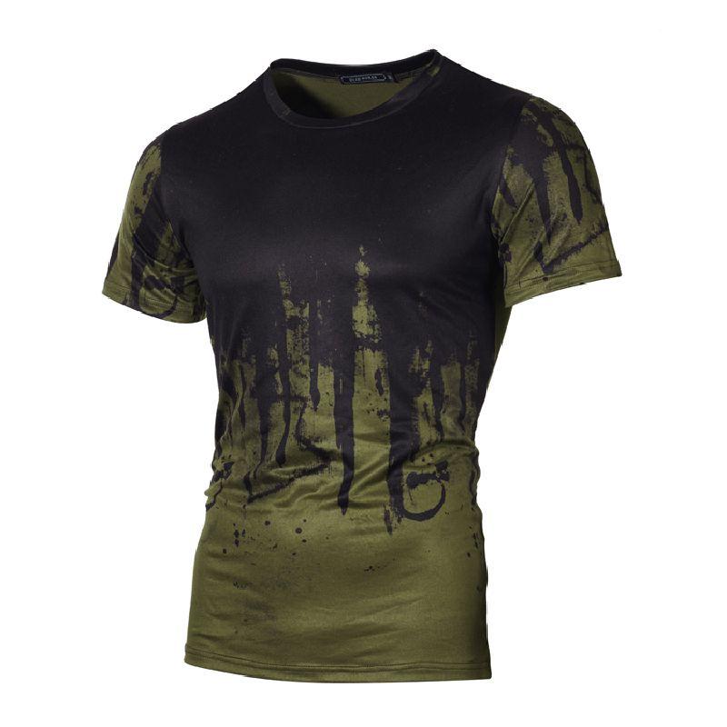 Stylish Mens T Shirt Slim Fit Casual T-shirt Tops For Comfortable Bodybuilding Wear