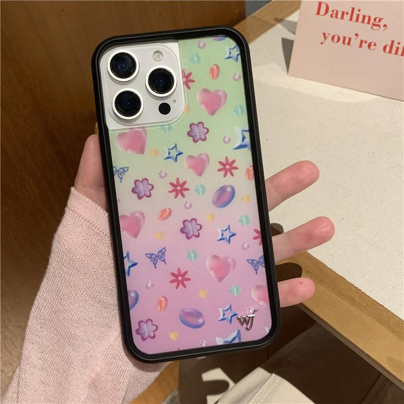 

Wildflower Cases Neon Butterfly Phone Case for iPhone 16 15 14 13 11 12 Pro Max Plus 16pro 17 Pro Max WF Girl Bule Daisy Cover iPhone 16Pro Max