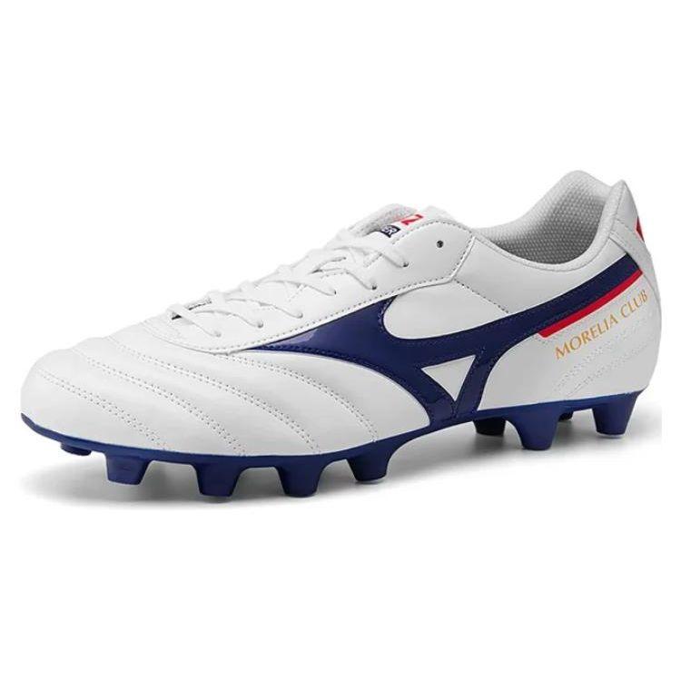 Mizuno Morelia Ii Club Artificial Turf Shock Absorption Anti-Slip Durable Soccer Shoes Men Sneaker White Blue P1GA211625