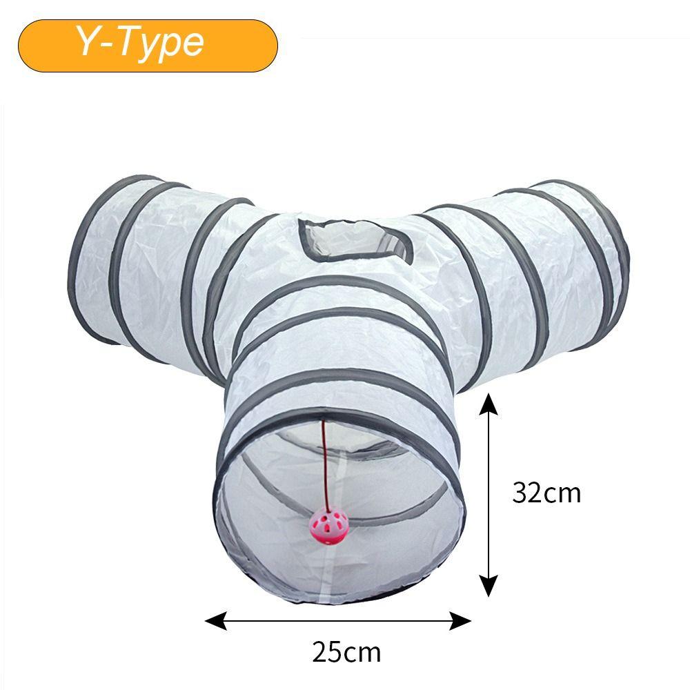 Portable Polyester+Steel Wire Cat Tunnel Tube Foldable Breathable Cat Maze Tunnel Training Interactive Pet Fun Play Toy Rabbit
