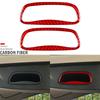 Red Carbon Fiber Exterior Rear Trunk Pull Handle Cover For Jeep Cherokee 2014-18
