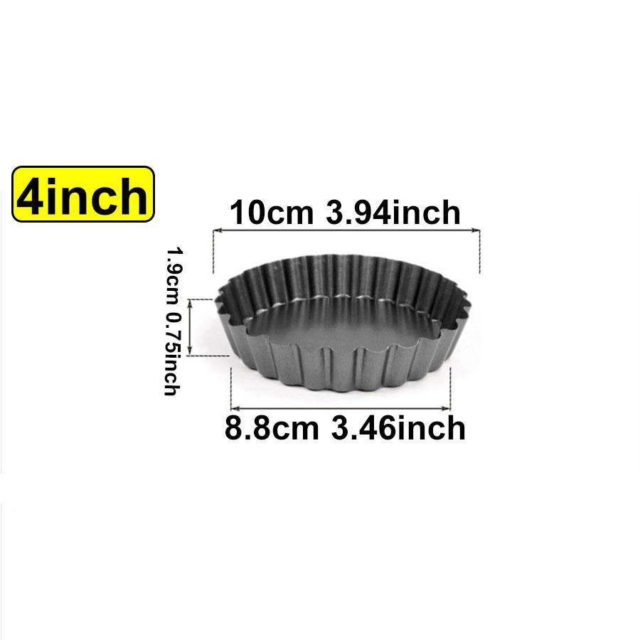 

4-9inch Carbon Steel Non-Stick Removable Bottom Pie Tray Chrysanthemum Shaped Pizza Bakeware Household Kitchen Baking Mold JXB