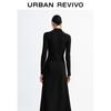 UR Women's Casual Half-Placket Belted Maxi Dress