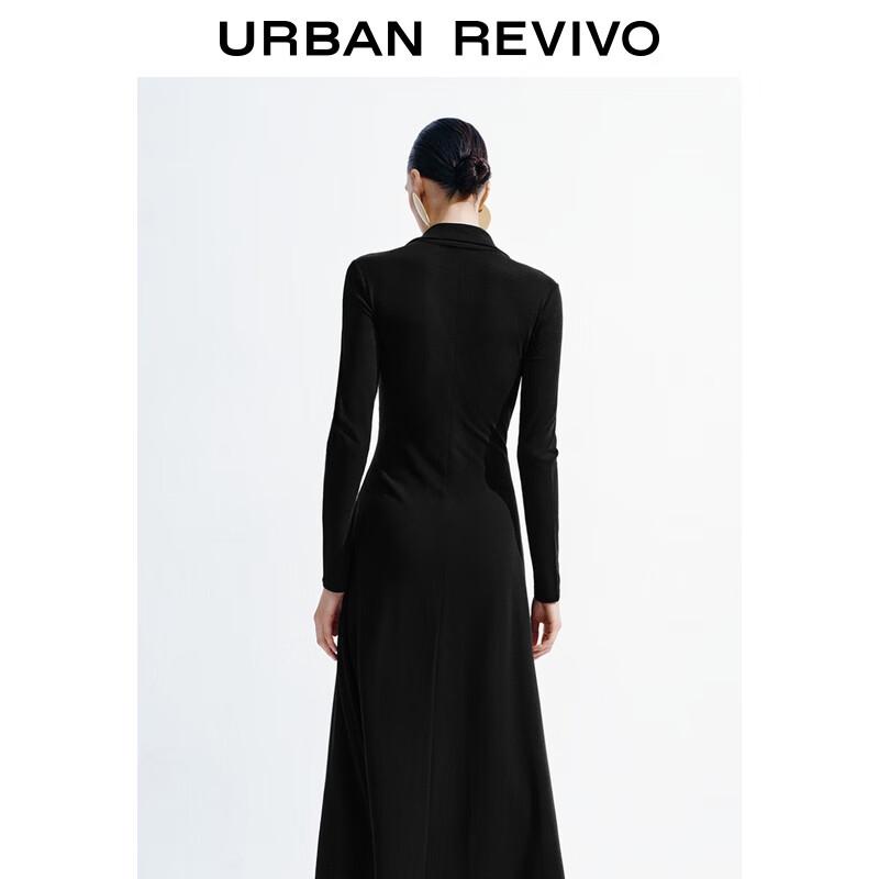 UR Women's Casual Half-Placket Belted Maxi Dress