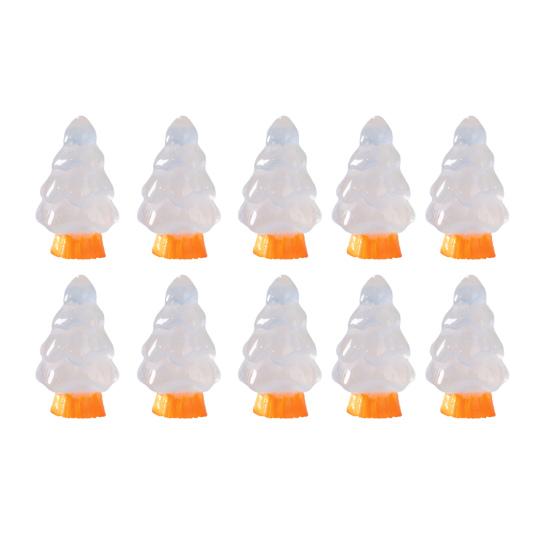 Baum Dekoration Glow In The Dark Harz Handwerk DIY Puppenhaus Schnee Garten Desktop Miniatur