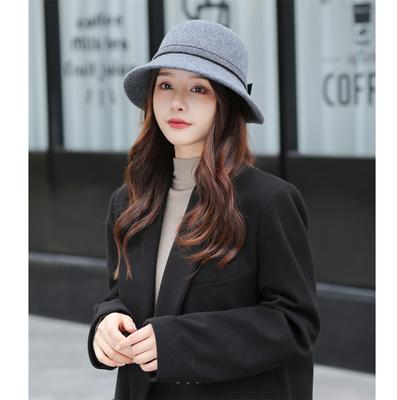 New Fashion French Elegant Bucket Hat Autumn Winter Quality Women Fedora Hat Church Wedding Feminino Luxury Bowknot Bucket Cap