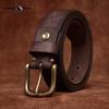 Vintage Distressed Top Layer Leather Belt Genuine Leather Pin Buckle Casual Jeans Belt Men