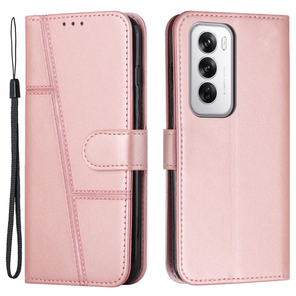 For Oppo Reno12 5G (Global) Case Anti-Scratch PU Leather Phone Stand Cover Wallet