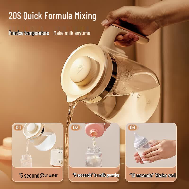 BEAR 1.3L Full Glass Thermostatic Kettle