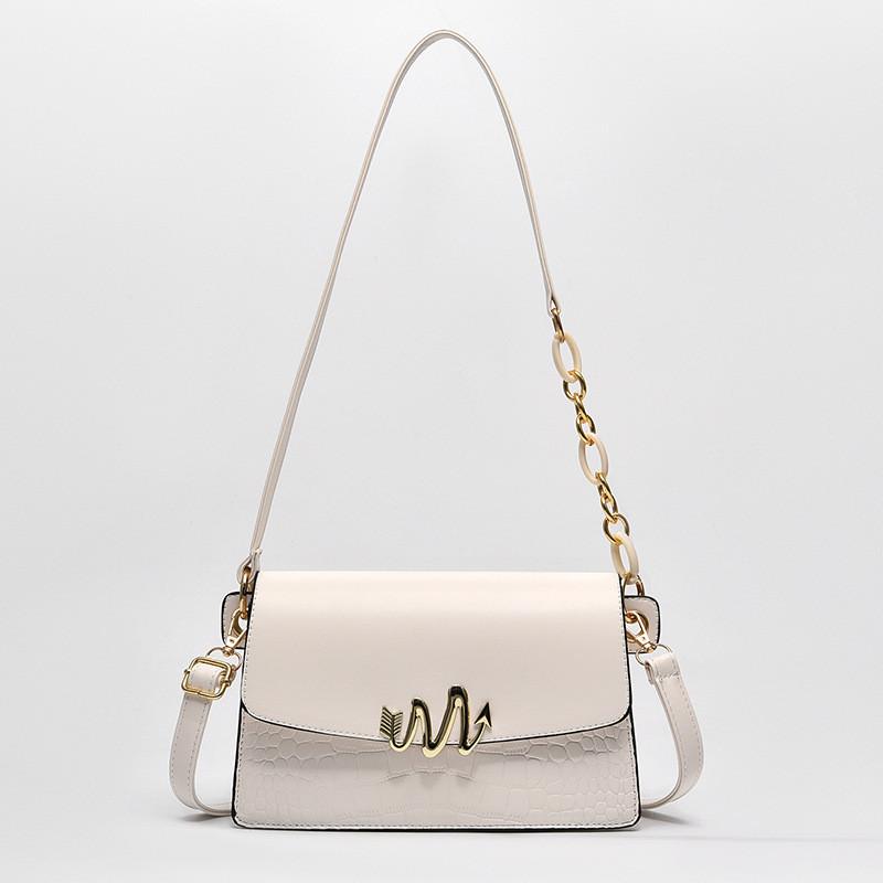 Chic New Arrival Women s Small Square Handbag Soft Pu Fashionable Shoulder Bag белый