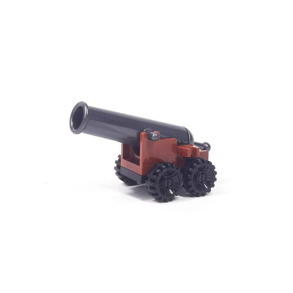 Medieval Military Cannon Small Particle Soldier Figurine Building Block Pirate Ship Artillery Scene Ornament Toy