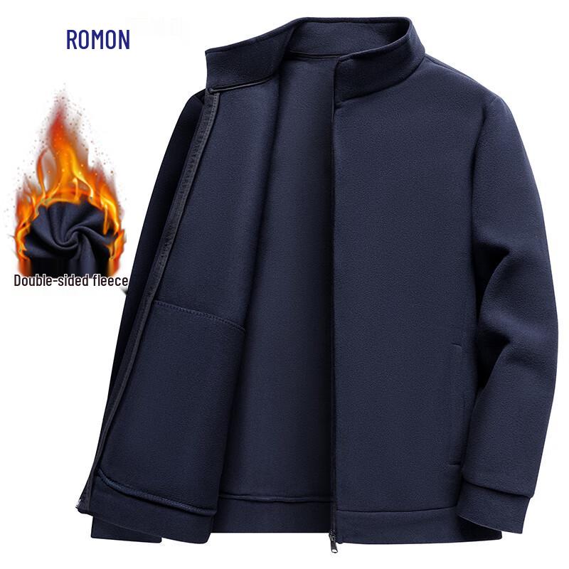 ROMON Men's Autumn/Winter Thickened Fleece Jacket