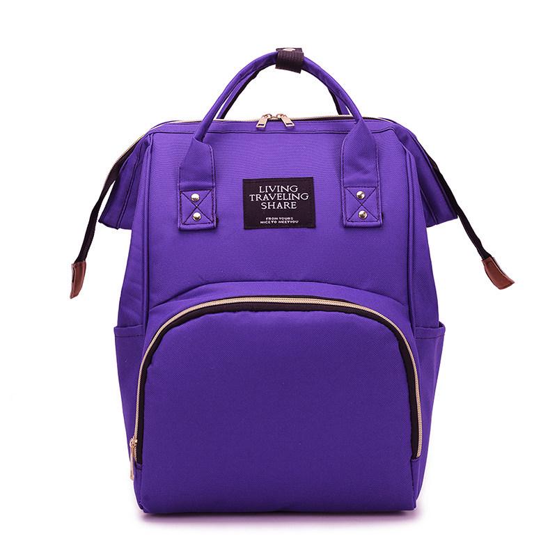 

New Fashion Canvas Mummy Bag: Colorblock Backpack for Mom, Large Capacity Baby Bottle Handbag