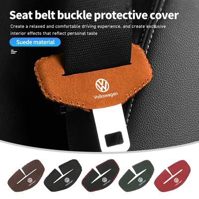Wer51pcs Car Seat Belt Buckle Cover Suede Protector Anti-collision For VW Polo Jetta Sagitar Magotan Passat B5 B6 B7 CC