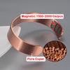 Pure Copper Bracelets 15mm Matte Adjustable Open Cuff Bangles Health Energy High Magnet Jewelry Male Resizable Metal