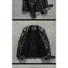 Chinesische Größe Herren schwere Motorradjacke aus natürlichem Rindsleder Oberschicht lässig Vintage Retro Moto Anzug Ledermantel Winter