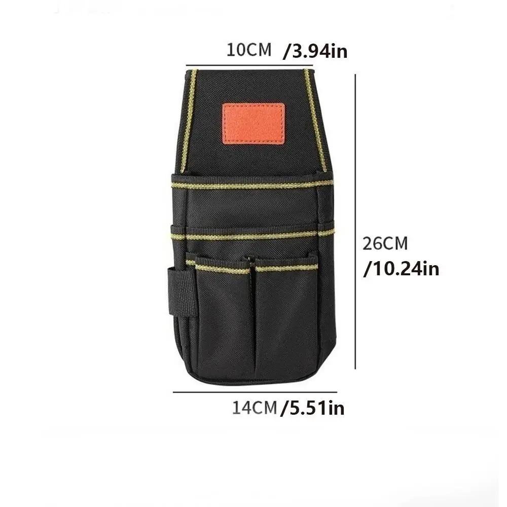 Waterproof Electrician Tool Bag Adjustable Thicken Waist Belt Pouch Multiple Pockets Wear-resistant Tools Storage Bag