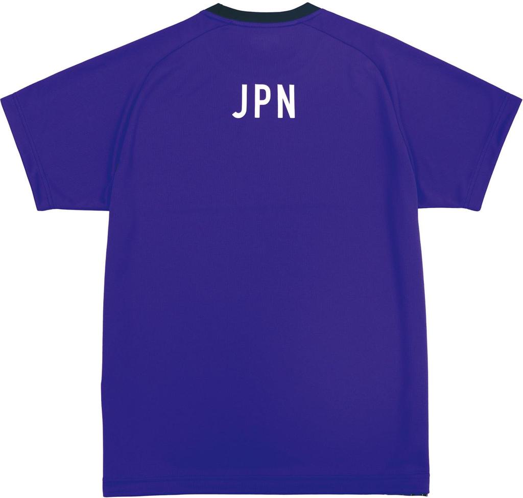 Victas Table Tennis Game Shirt V-24 Japan National Team Model Replica Shirt, Unisex, Blue (BL), Size L, 532403