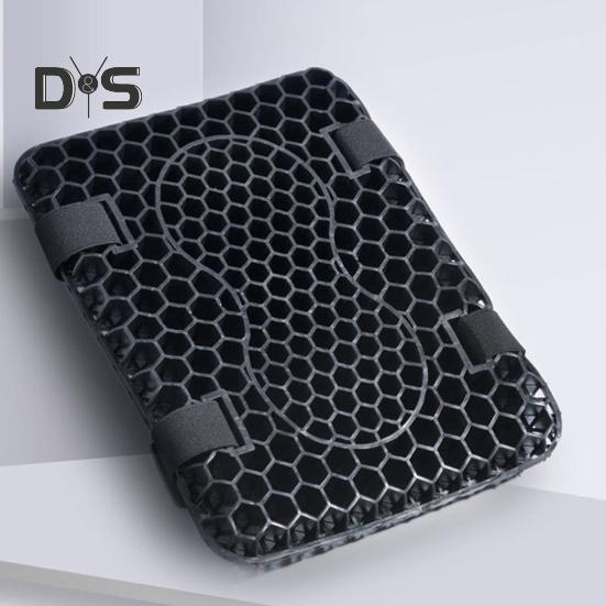 Motorcycle Gel Seat Cushion 3D Honeycomb Structure Breathable Anti Skid Shock Absorbing Motorcycle Gel Seat Pad for Long Rides