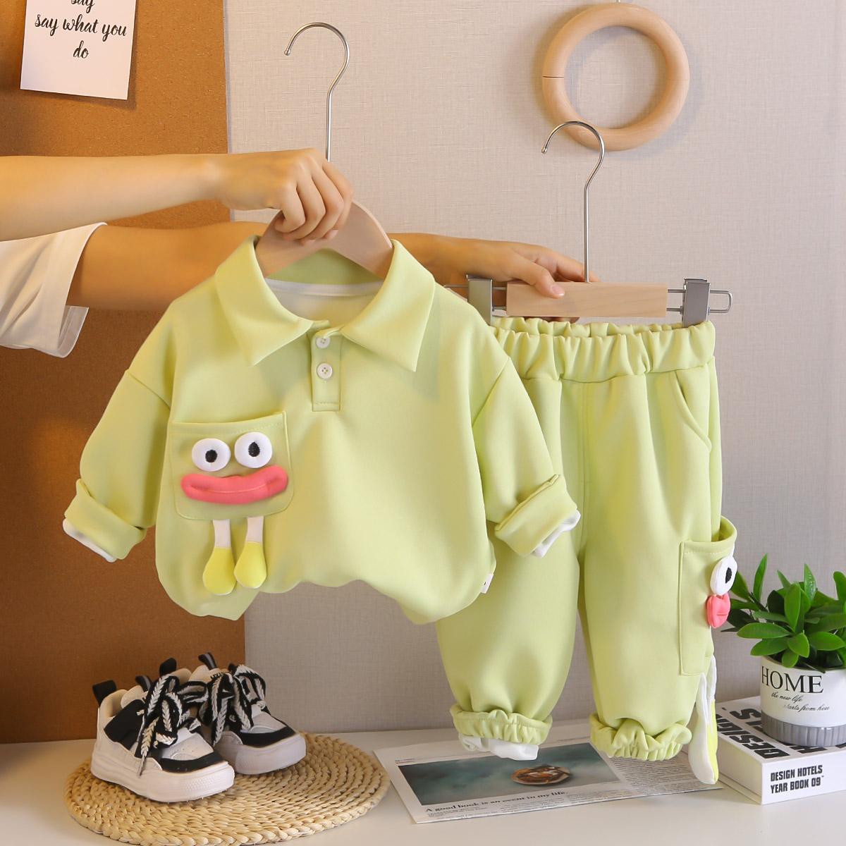 

Комплект из двух предметов с длинными рукавами для девочек 0-5 лет, Милый худи с принтом для девочек, Высококачественная одежда XXL зелёный