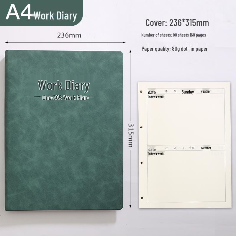 A4 Work Log & Meeting Minutes Book with Custom Printing for Office or Construction Use