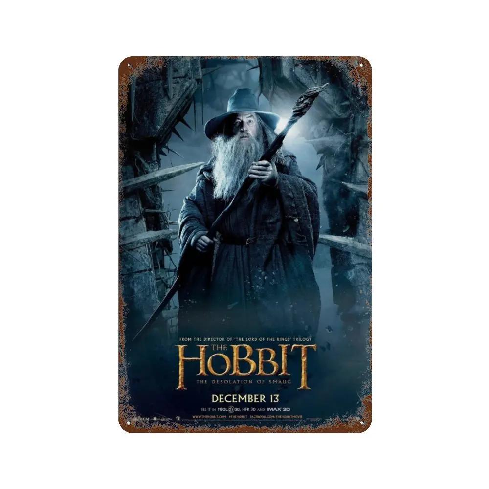 Abstract Ring Retro Travel Poster Metal Tin Sign Plaque Vintage Film Mordor Castle Lord Magic Kid Bed Room Home Wall Decor
