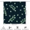 Leaf Print Bath Curtain Setgreen Leaves Pattern Shower Curtains For Home Decoration In Dark Blue Perfect Gift Idea For Bathroom