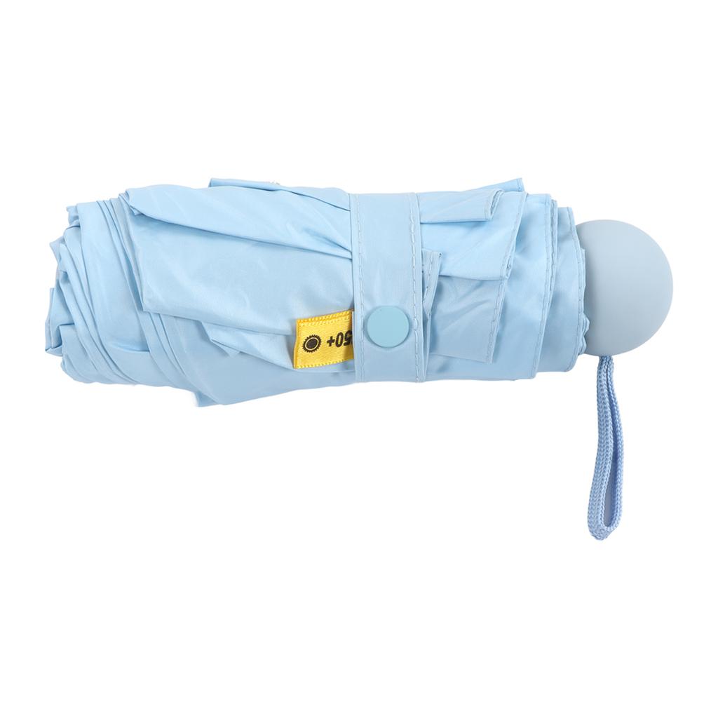 Parasol Podróżny Słońce Deszcz 5 Składany Ochrona UV Prezent Przenośny z Pudełkiem dla Mężczyzn Kobiet Niebieski