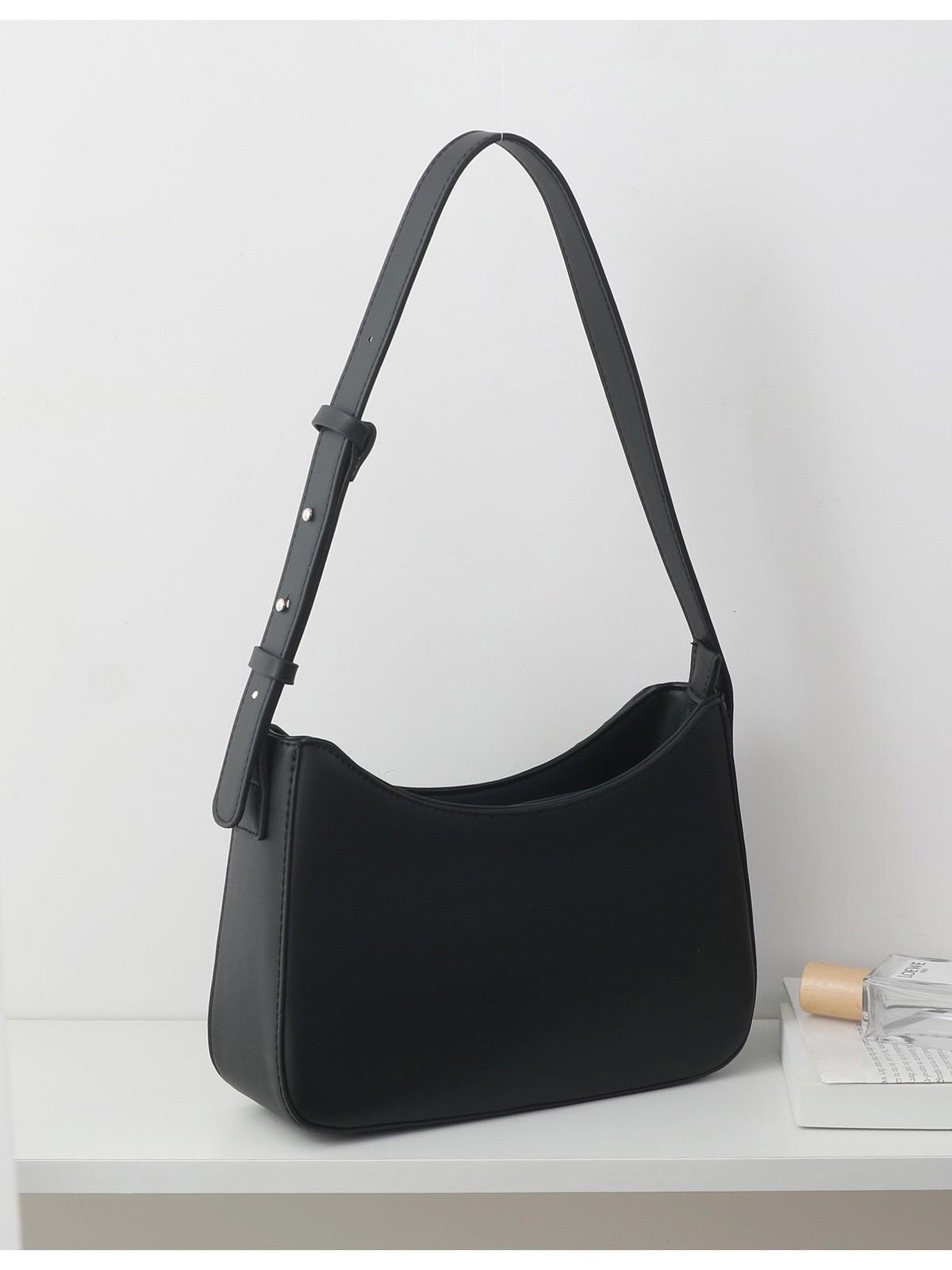 

Женская весенне-летняя высококлассная ПУ сумка на одно плечо - маленькая квадратная сумка под мышкой чёрный