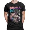 Eren Jeager Yeager AOT Anime T-shirts Herrar Humoristiska Ren Bomull T-shirts Rund Hals Kortärmad T-shirt Tryckta Kläder