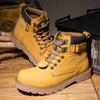 Fashion Genuine Leather Men's Winter Spring Ankle Treking Military Snow Yellow Tactical Boots Outdoor Footwear for Women Men Work Shoes