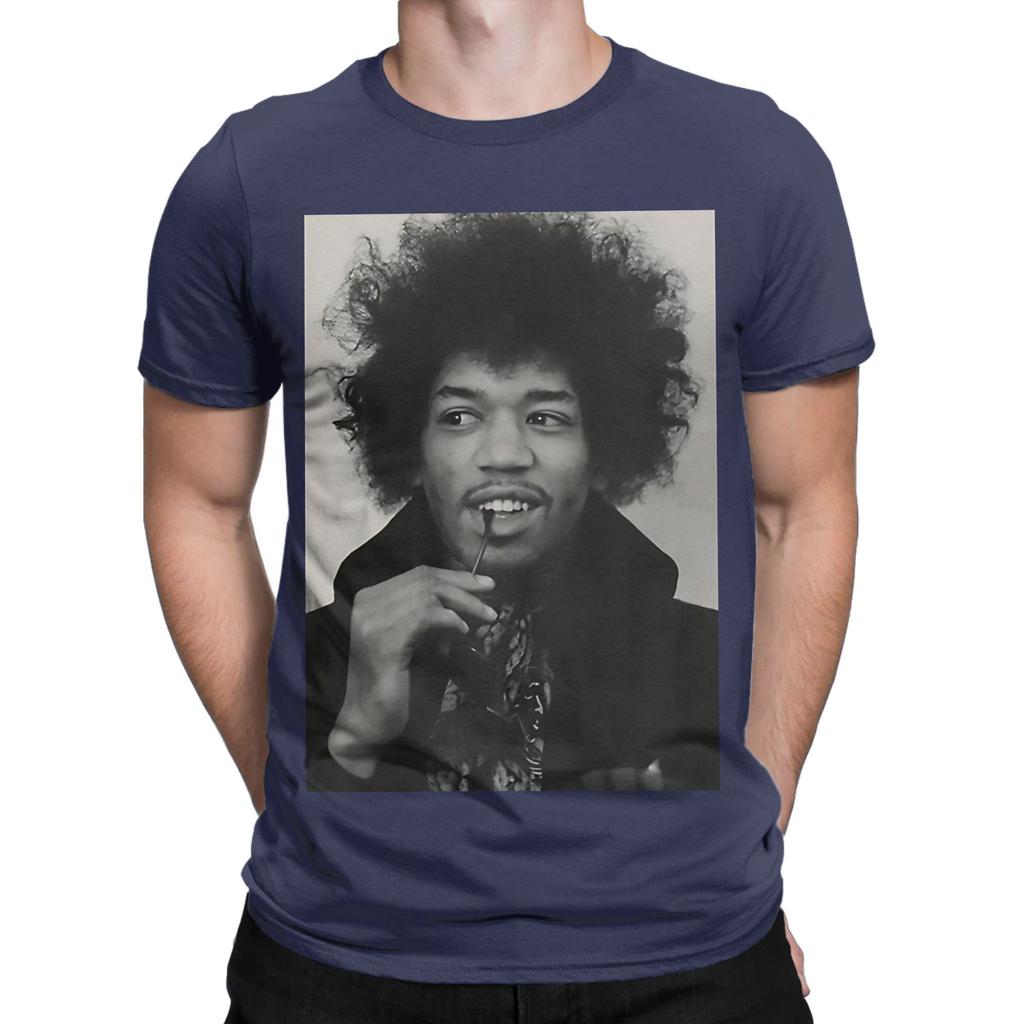 Classic Black And White Music Poster Oversized Graphic 100 Cotton Tshirt Jimi Rocker Hendrixs Tops Tees For Unisex