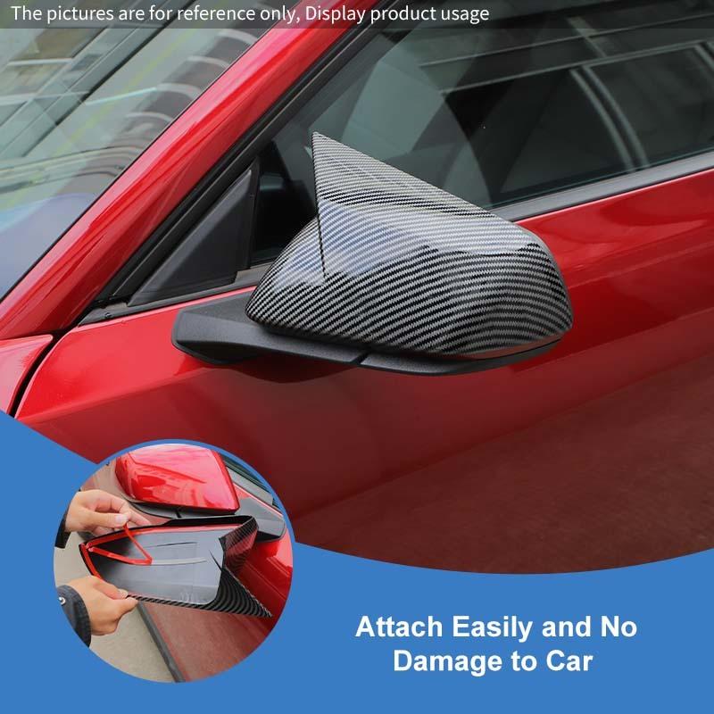 Dekorativ ram för bilens backspegel, skyddskåpa för Ford Mustang 2015 och uppåt med blinkerslampa, biltillbehör för exteriören, ABS-plast