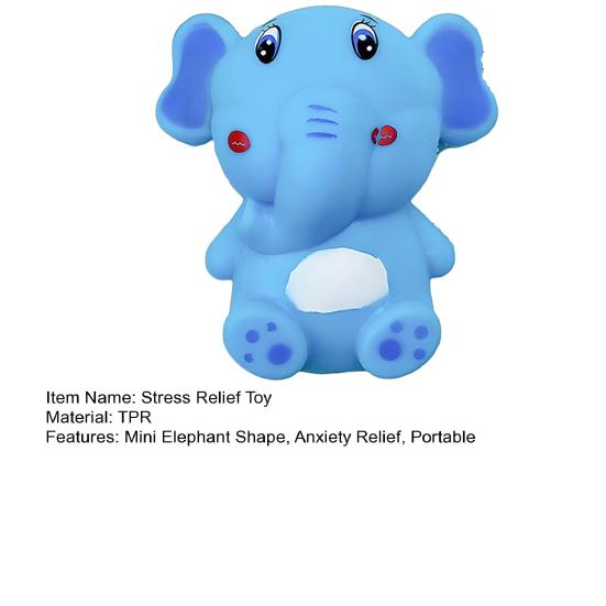 Mini Elephant Squeeze Toy Cartoon Elephant Sensory Fidget Toy Anxiety Relief Soft Stress Ball Animal Pinch Toy