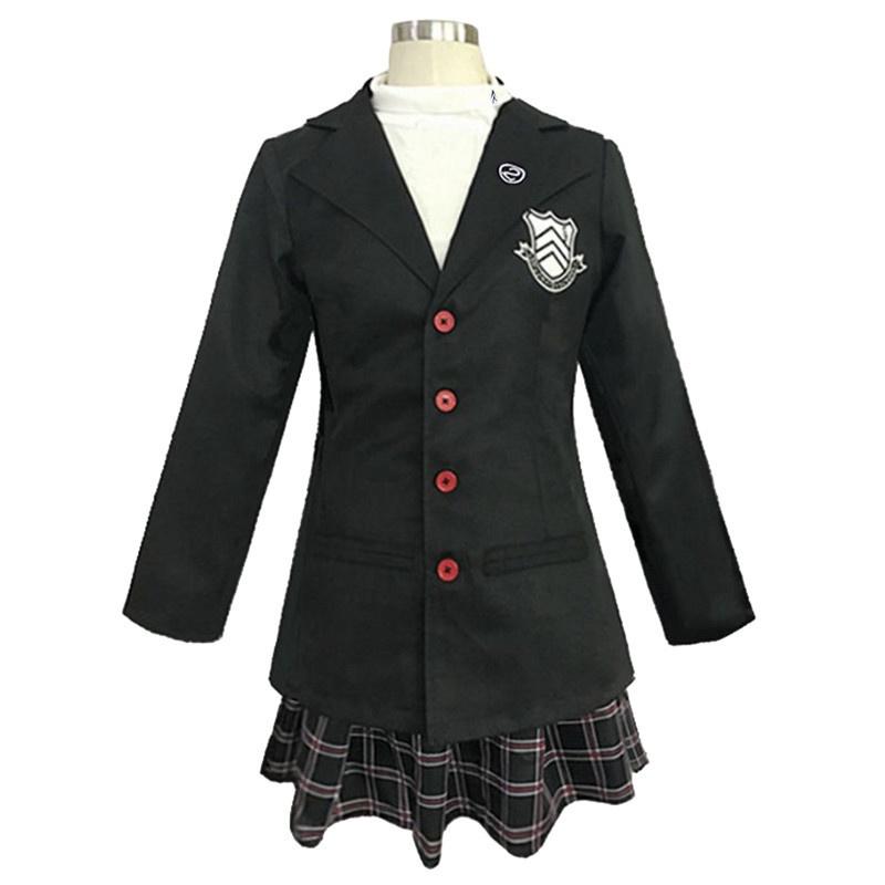 Cosplay Persona Anime 5 Amamiya Ren School Uniform Coat Shirt Pants Skirt Wig