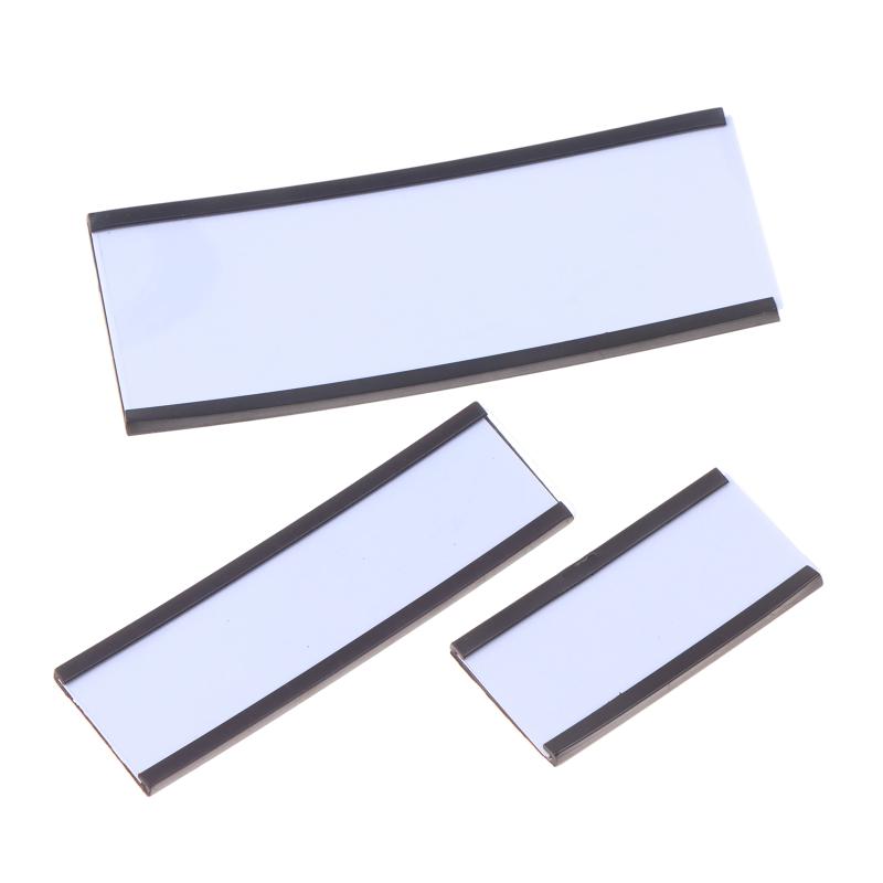 20/30/50 Stück Magnetischer C-Kanal-Etikettenhalter Weiße Papierkarten Verstellbare Schutzfolie Kleckerfrei Starker Magnet