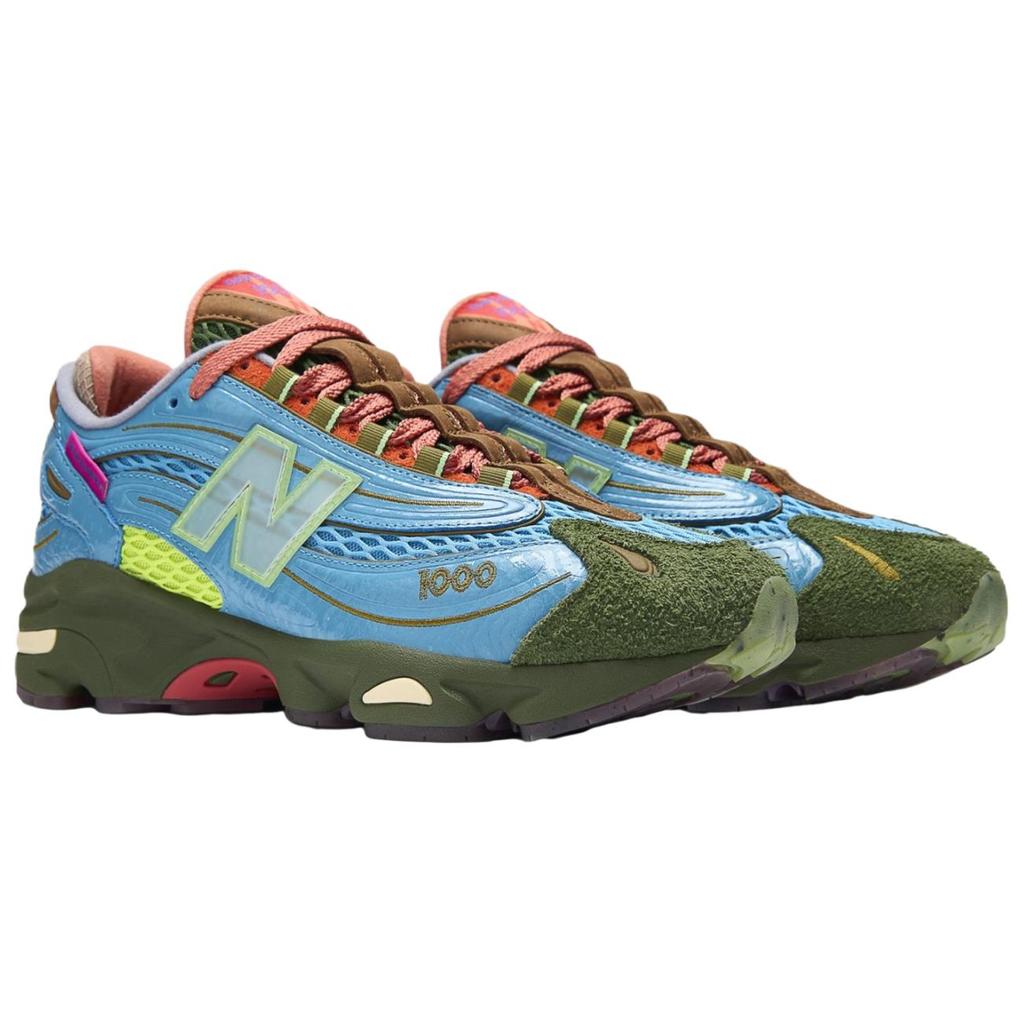 New Balance Salehe Bembury X 1000 Fog Be The Cloud Unisex Sneakers Blue Rich-Blue Vibrant-Yellow M1000BM