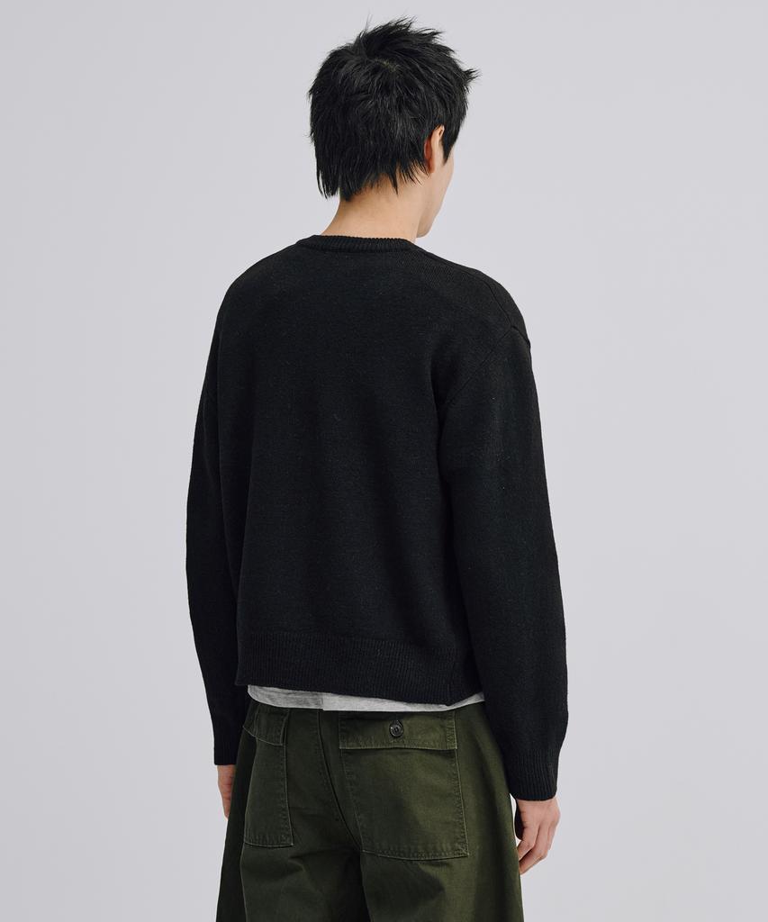TAKEASY Essential Crop Knit Cardigan (Black)