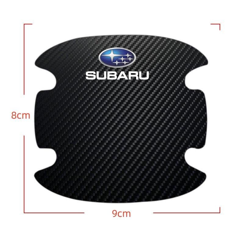 4pcs Car Door Handle Sticker Carbon Fiber Scratches Resistan For Subaru Forester impreza Outback Tribecacar Car Accessories X777