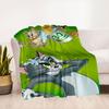 Tom Jerry Cartoon Phone Wallpaper HDBlanket Flannel Throw Blanket for Sofa, Bed, Travel, Camping, Office