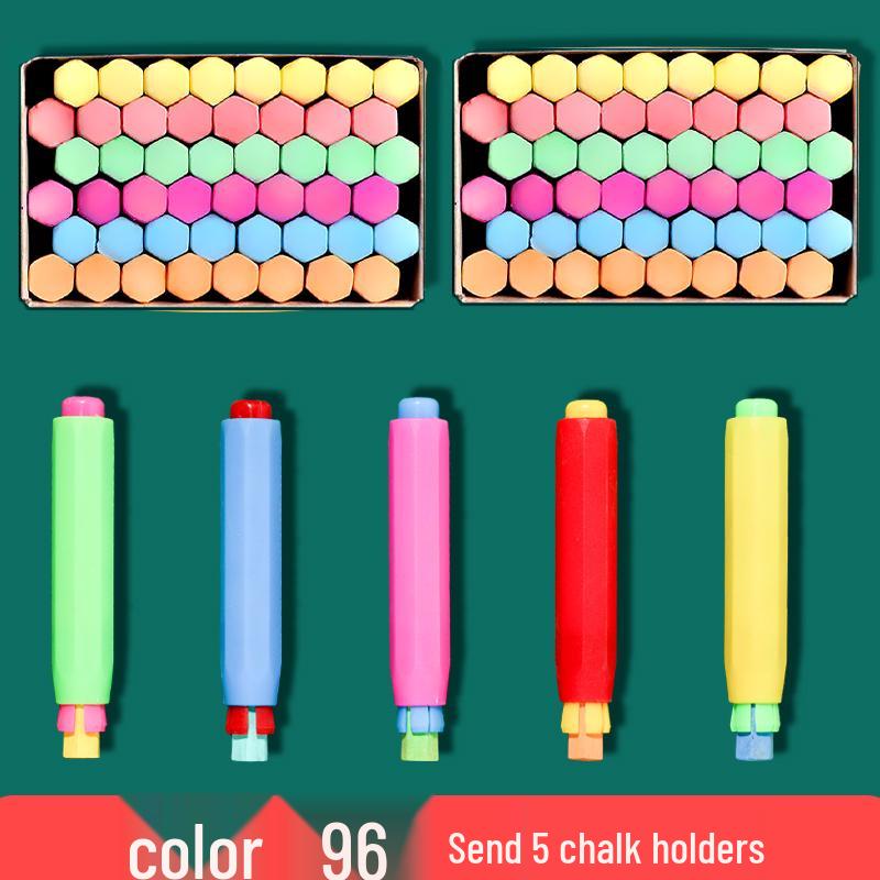 Hexagonal Dustless Colored Chalk for Children's Blackboard and Classroom Teaching
