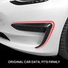 For Tesla Model 3 2017-2026 Real Dry Carbon Fiber Car Front Fog Light Trim Cover Auto Fog Lamp Frame Blade Trim Eyebrow Spoiler