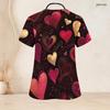 Women Plus Size V Neck Short Sleeve Scrub Top Spiral Tie Dye Patriotic Red White Blue Print Nurse Uniform Top