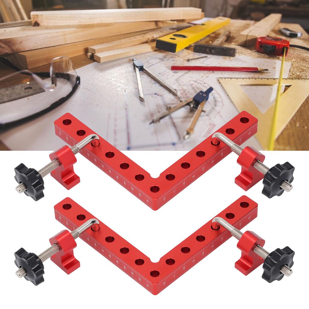 2 Sets 90 Degree Positioning Square Aluminium Alloy Metric Imperial Scale Right Angle Corner Clamp f