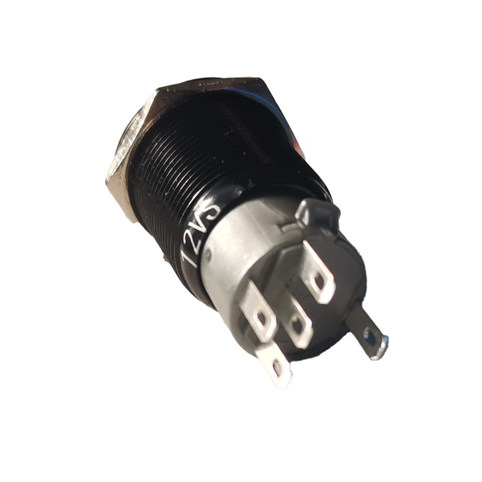 19Mm Metal Push Button Switch 1No1Nc Momentary Latching Ip67 E60 Car Start Ignition Push Button Switch With Led Light 12V 24V