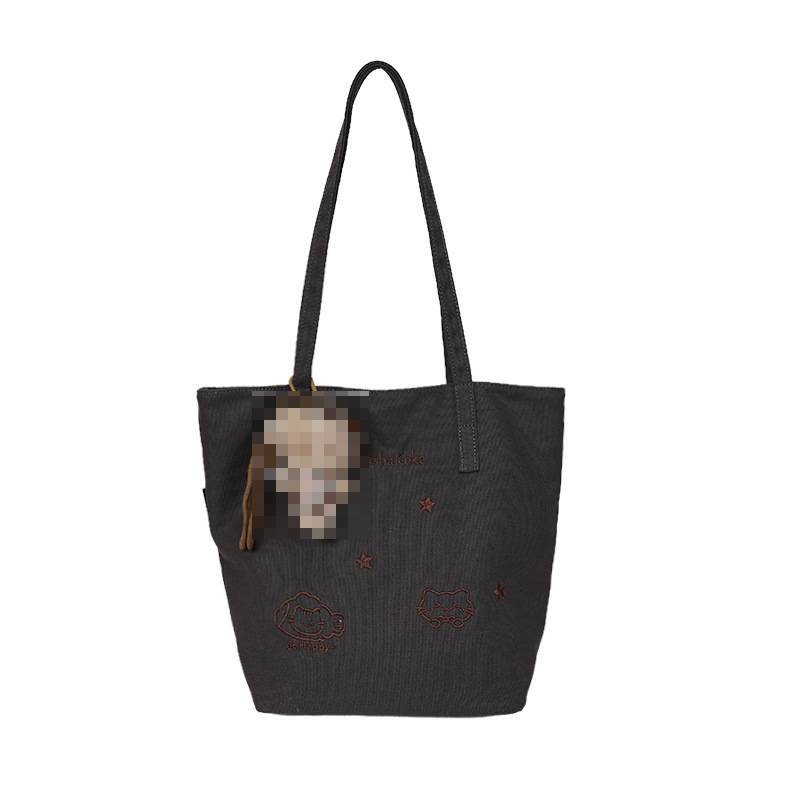 Canvas Bag For Women Large Capacity Casual Travel With Zipper Closure For Daily Use