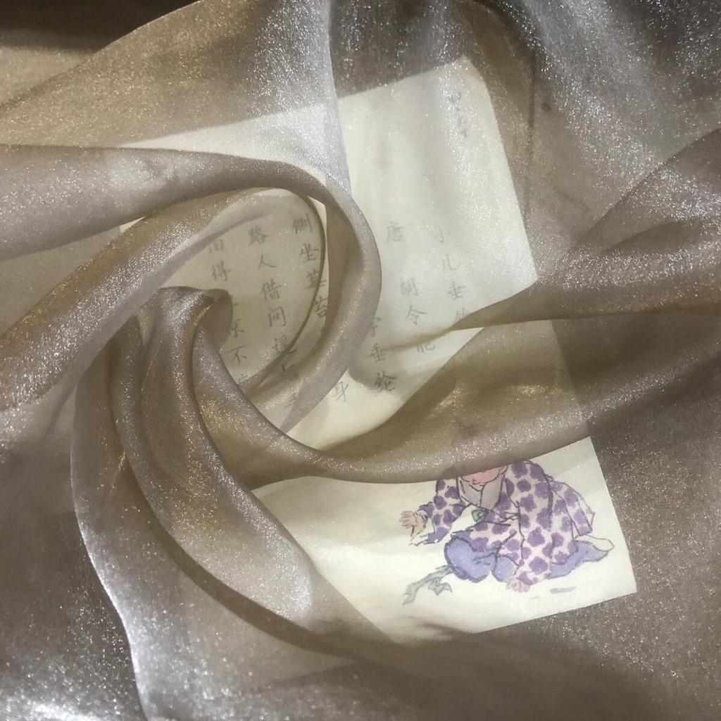Cloudy Chiffon Fabric with Sheen Slightly Stiff Texture Suitable for Wedding Dresses Formal Gowns and Designer Clothing Fabrics
