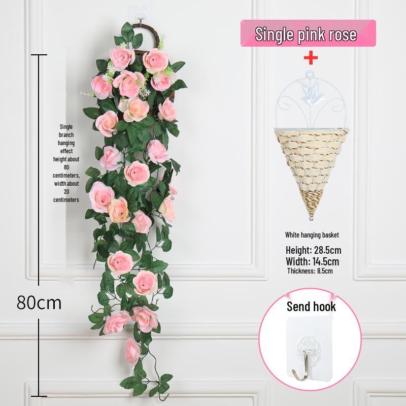 Artificial Flower Vine Indoor Wall Hanging - Green Trailing Plant Décor